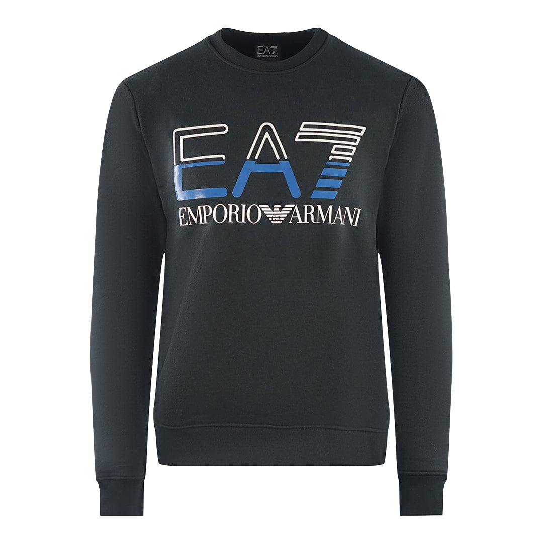 EA7 Large Brand Logo Black Sweatershirt