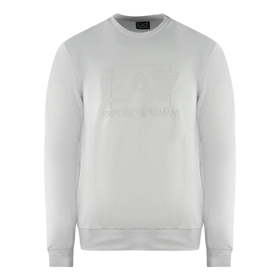 EA7 Box Logo White Sweatshirt - XKX LONDON