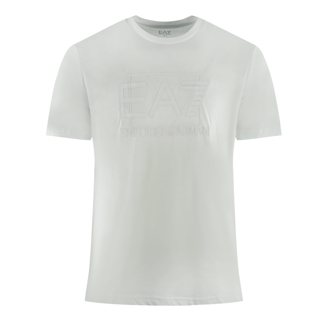 EA7 Box Logo White T-Shirt - XKX LONDON