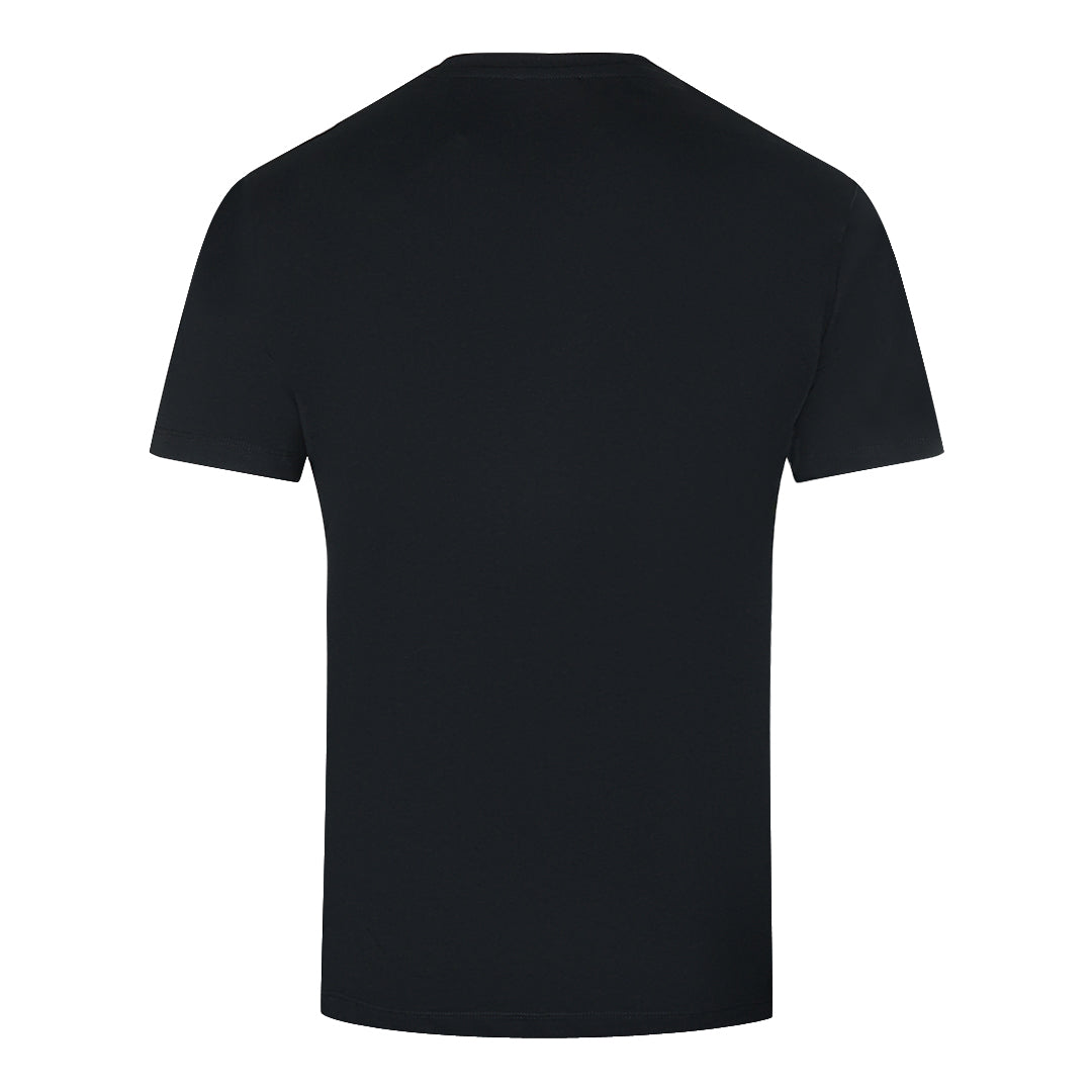 Balmain Brand Embossed Logo Black T-Shirt Balmain