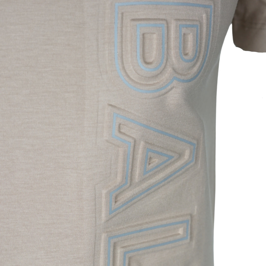 Balmain Branded Embossed Logo Sand T-Shirt - XKX LONDON