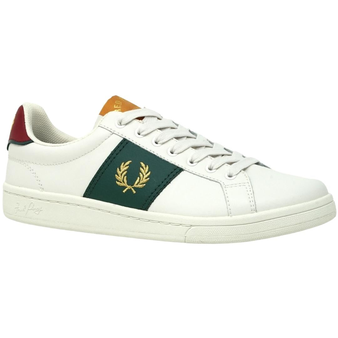 Fred Perry B1257 254 White Leather Trainers Fred Perry