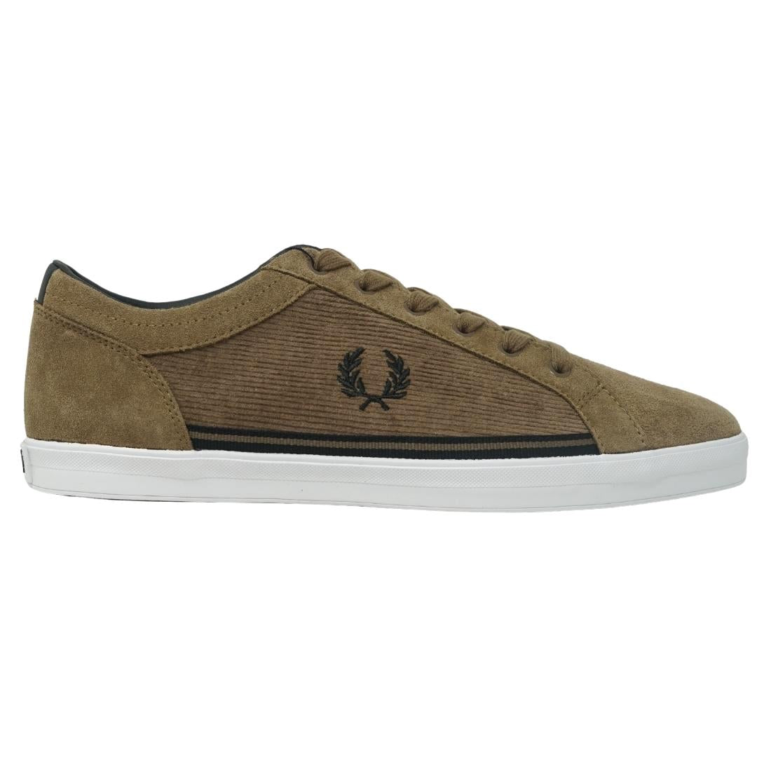 Fred Perry Baseline Tipped Corduroy Bark Trainers