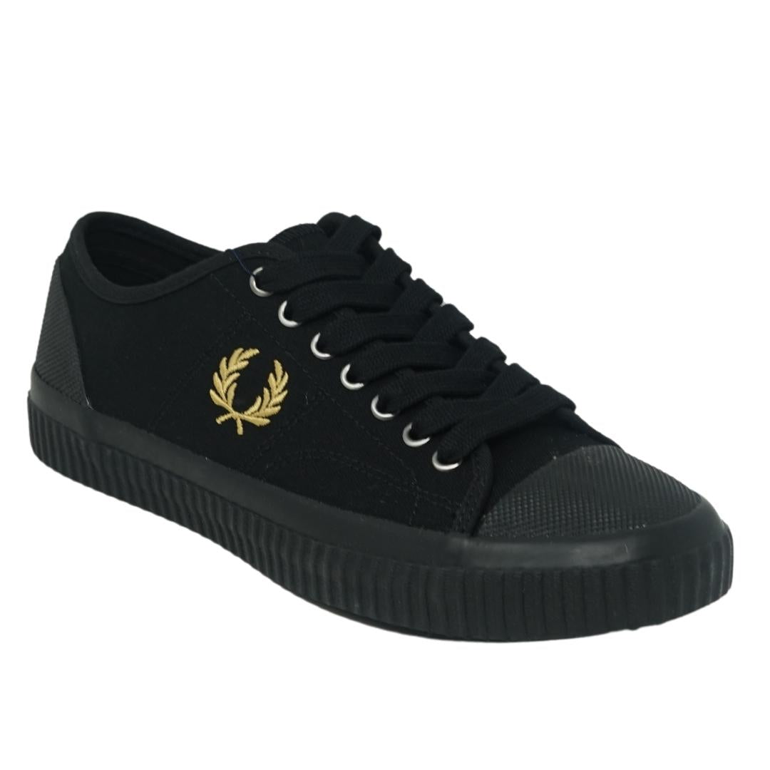 Fred Perry Hughes Low Canvas Black Trainers