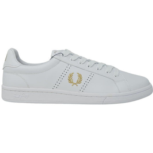 Fred Perry B721 White Leather Trainers