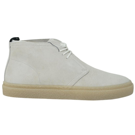 Fred Perry White Hawley Suede Boot