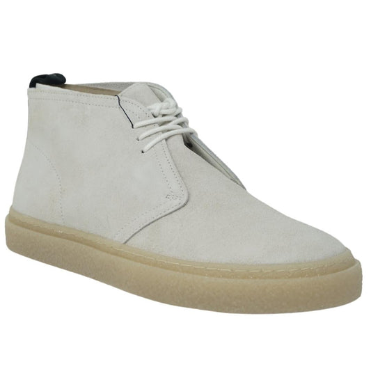 Fred Perry White Hawley Suede Boot