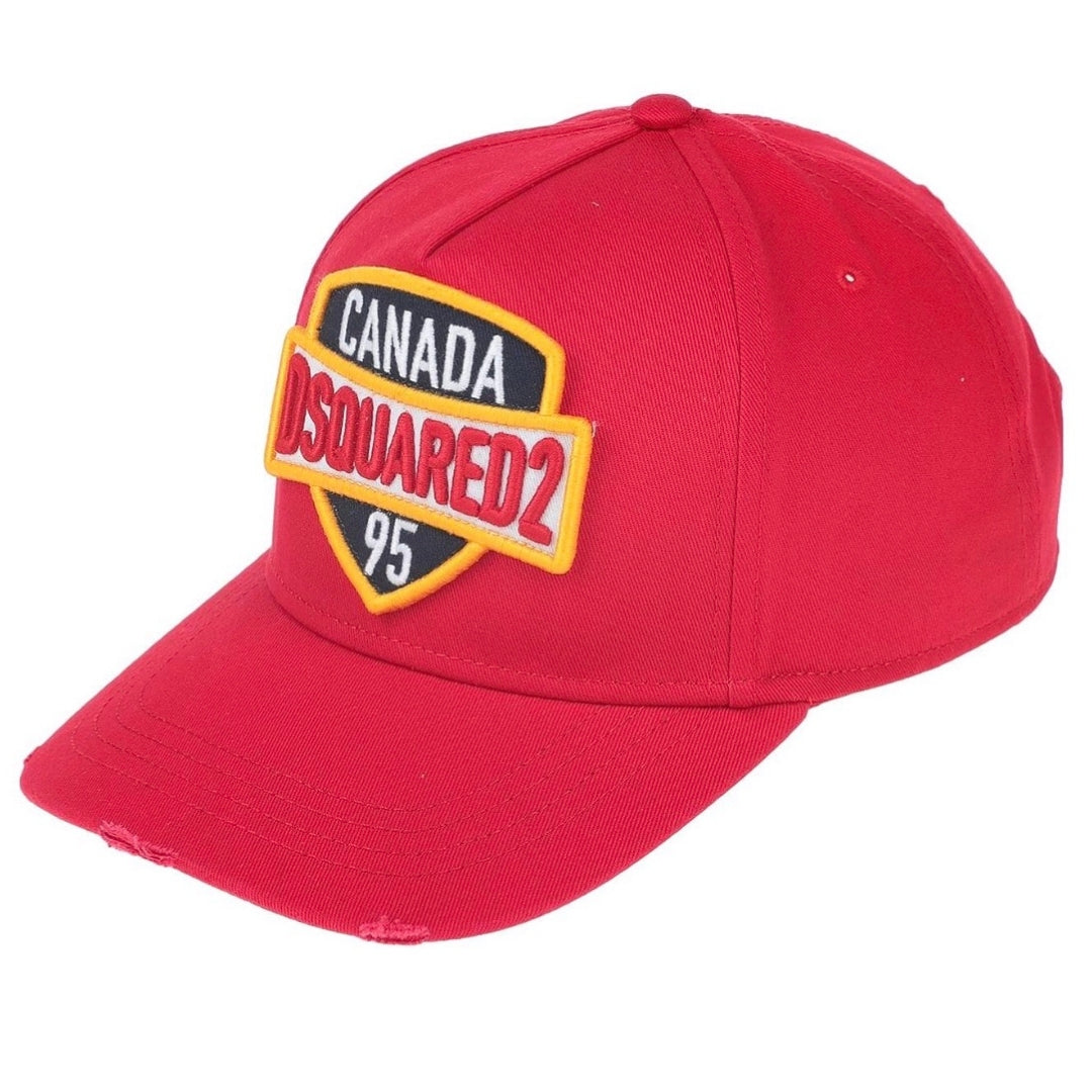 Dsquared2 Embroidered Canada 95 Shield Logo Red Cap Dsquared2