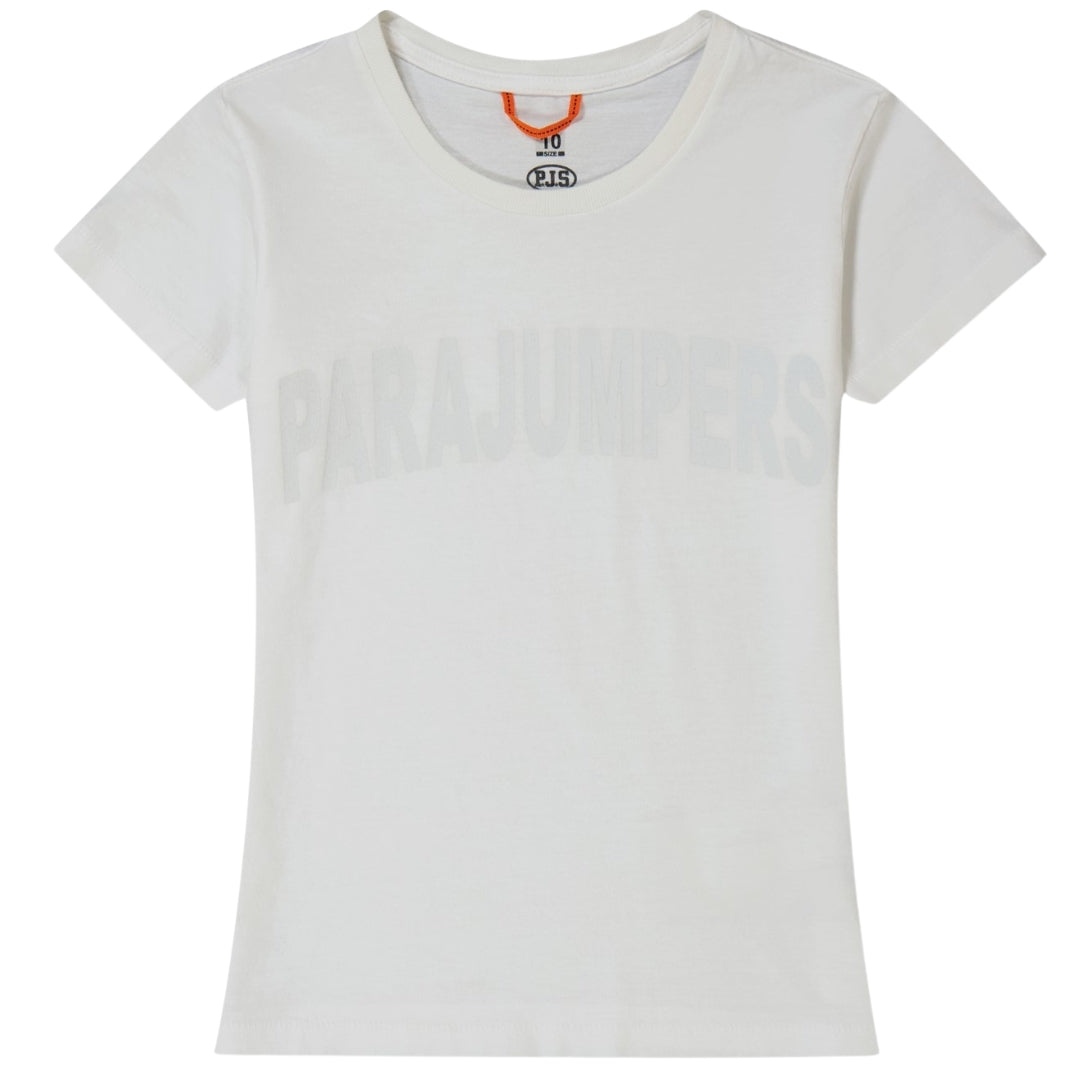 Parajumpers Cristie Brand Logo Off-White T-shirt - XKX LONDON