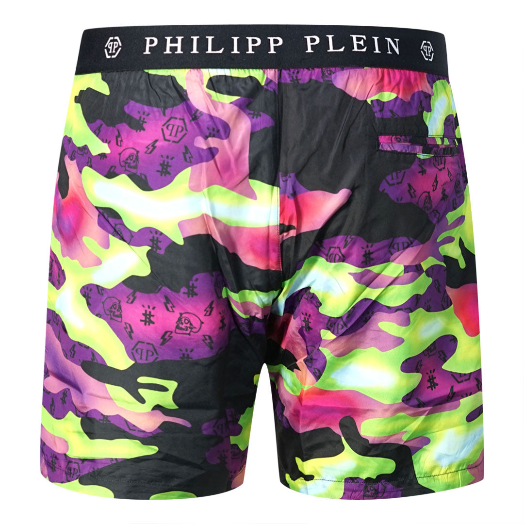 Philipp Plein Camouflage Green Swim Shorts - XKX LONDON