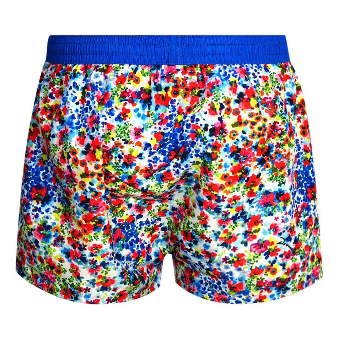 Dsquared2 Floral Design Blue Swim Shorts Dsquared2