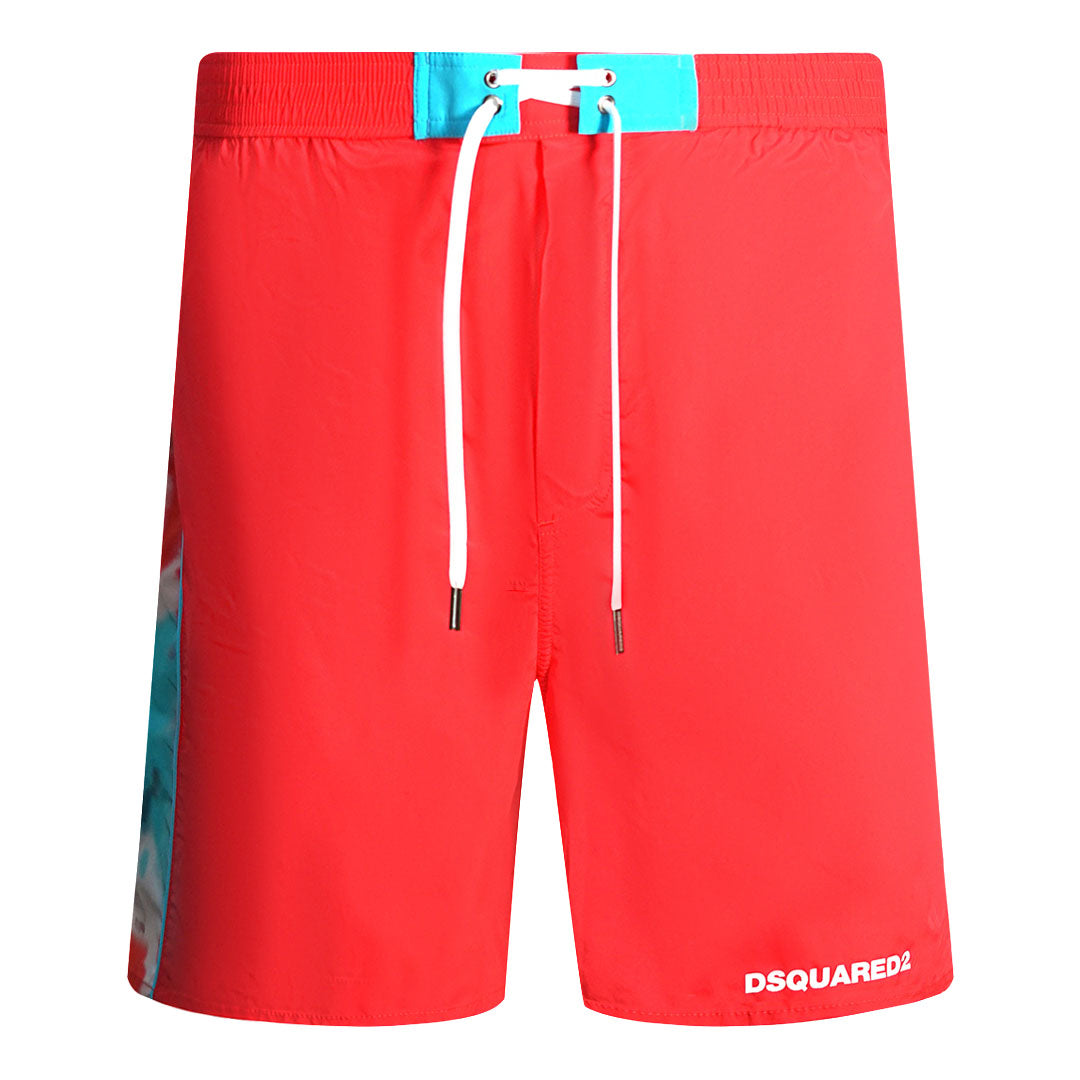 Dsquared2 Tie Dye Design Red Swim Shorts Dsquared2
