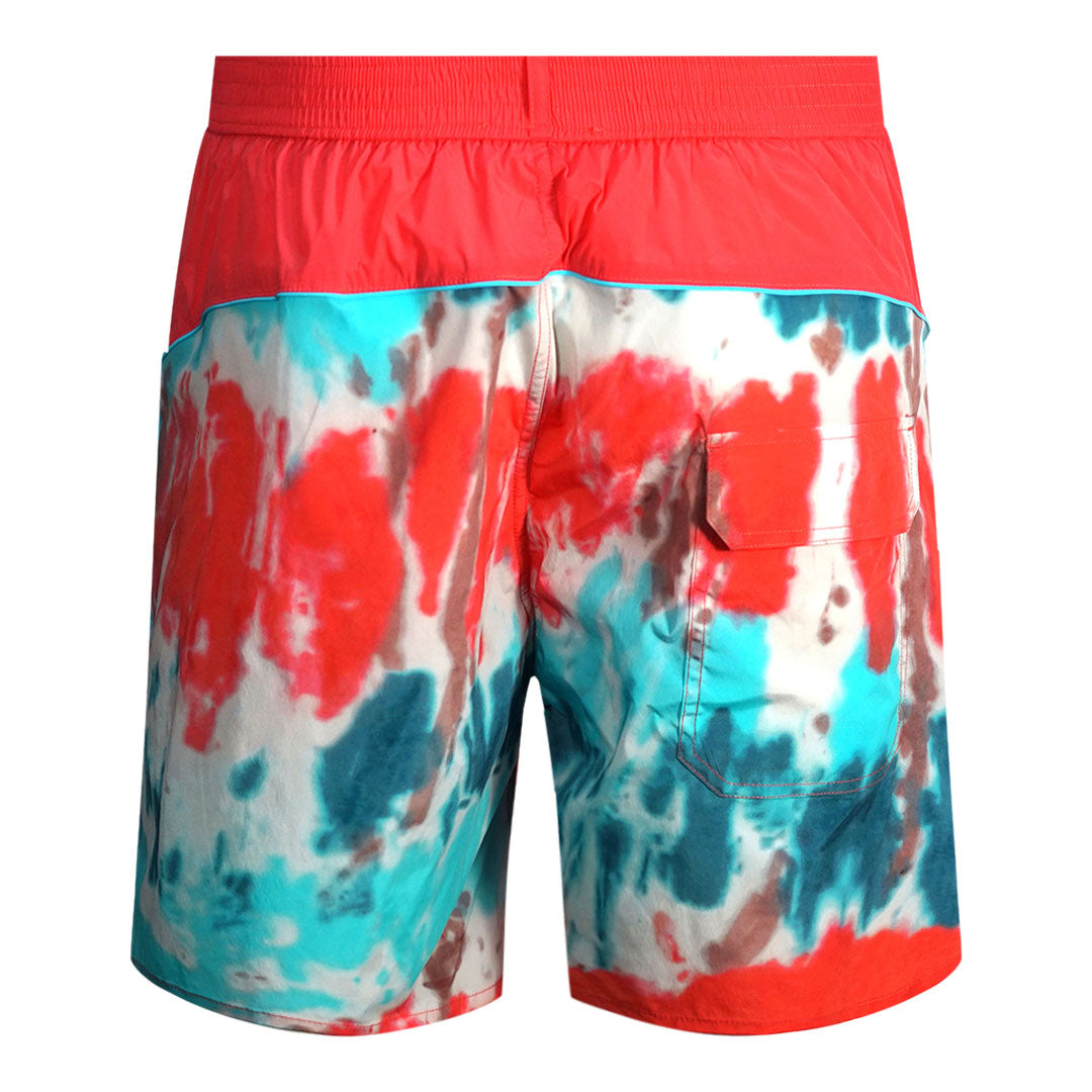 Dsquared2 Tie Dye Design Red Swim Shorts Dsquared2