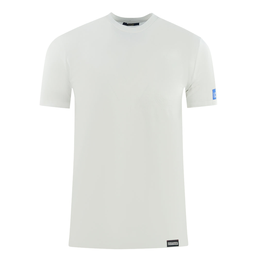 Dsquared2 Icon Box Logo on Sleeve White Underwear T-Shirt