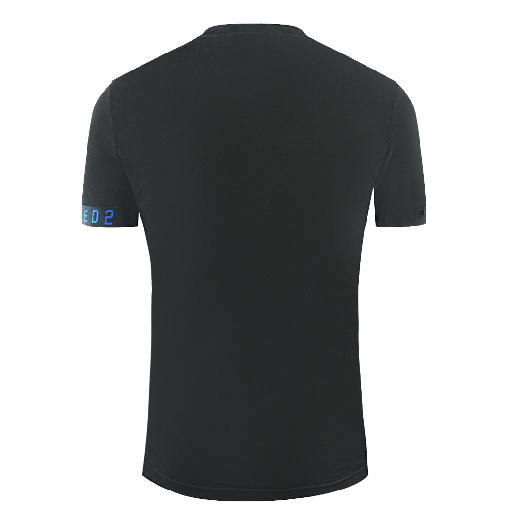 Dsquared2 Brand Logo on Sleeve Black Underwear T-Shirt