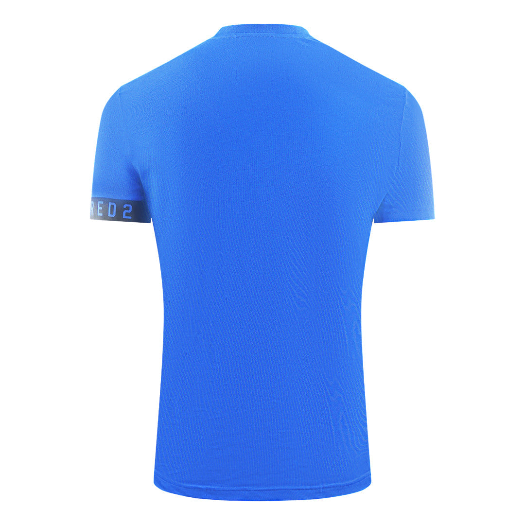 Dsquared2 Brand Logo on Sleeve Blue Underwear T-Shirt