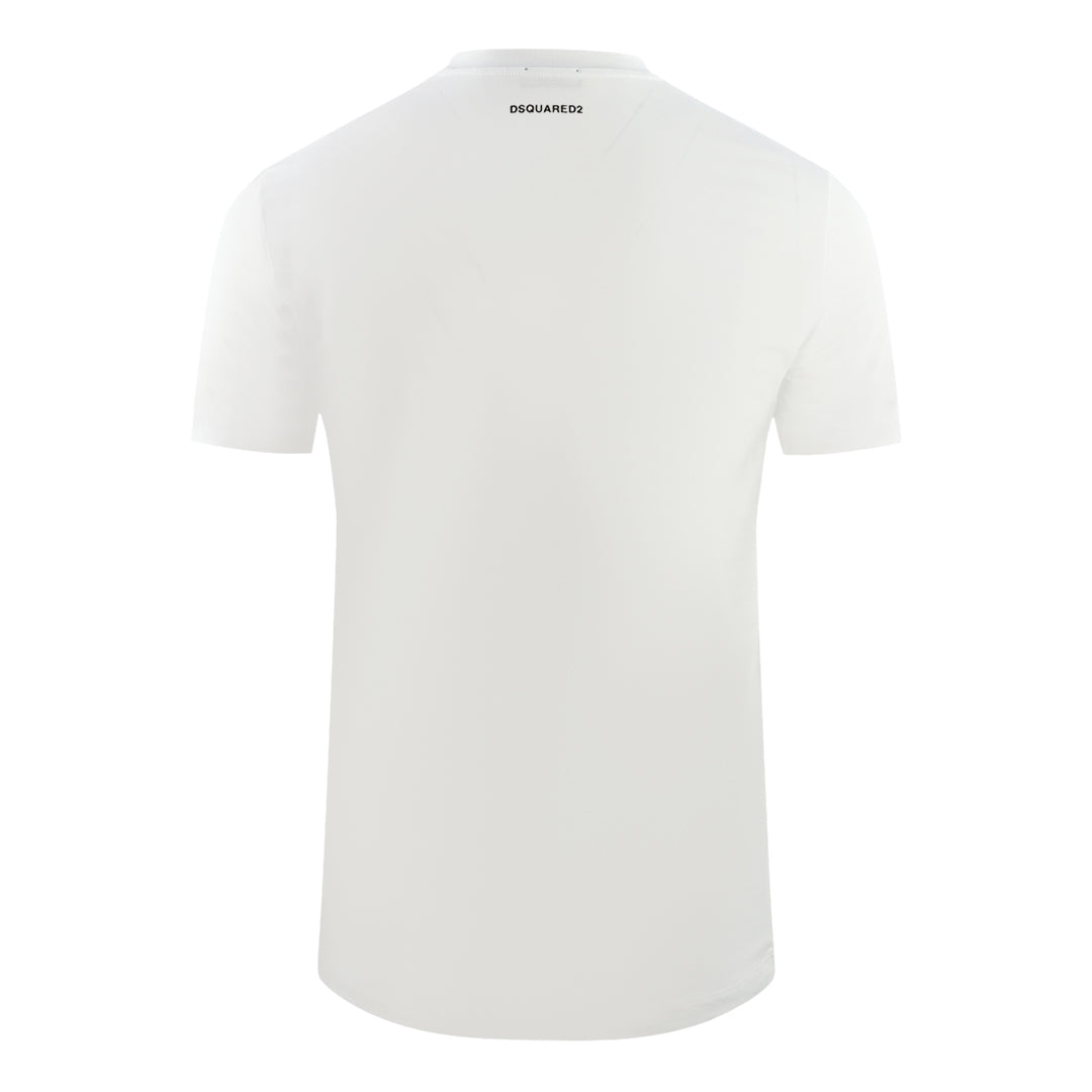 Dsquared2 Brand Logo on Collar White Underwear T-Shirt