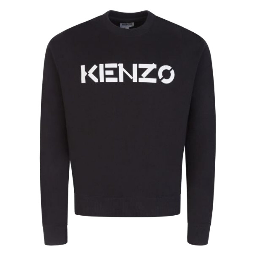 Kenzo Block Logo Mens Black Jumper Kenzo