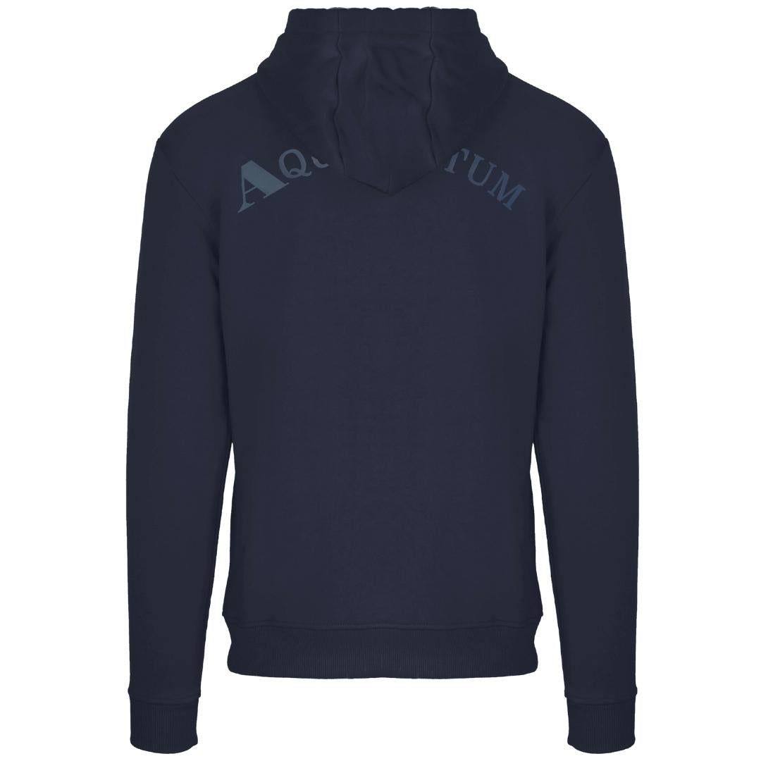 Aquascutum AQ 1851 Patch Logo Navy Blue Hoodie