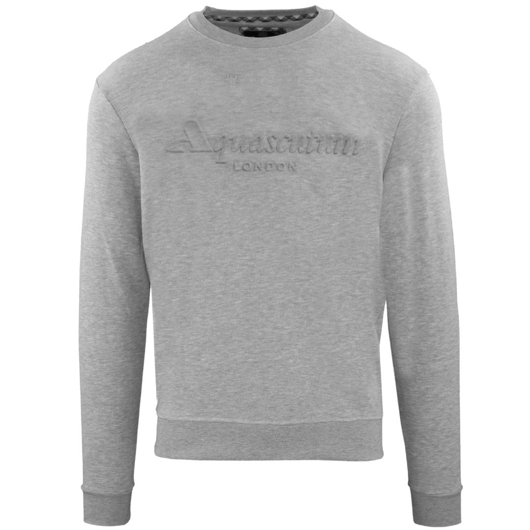 Aquascutum Embossed Brand Logo Grey Sweatshirt