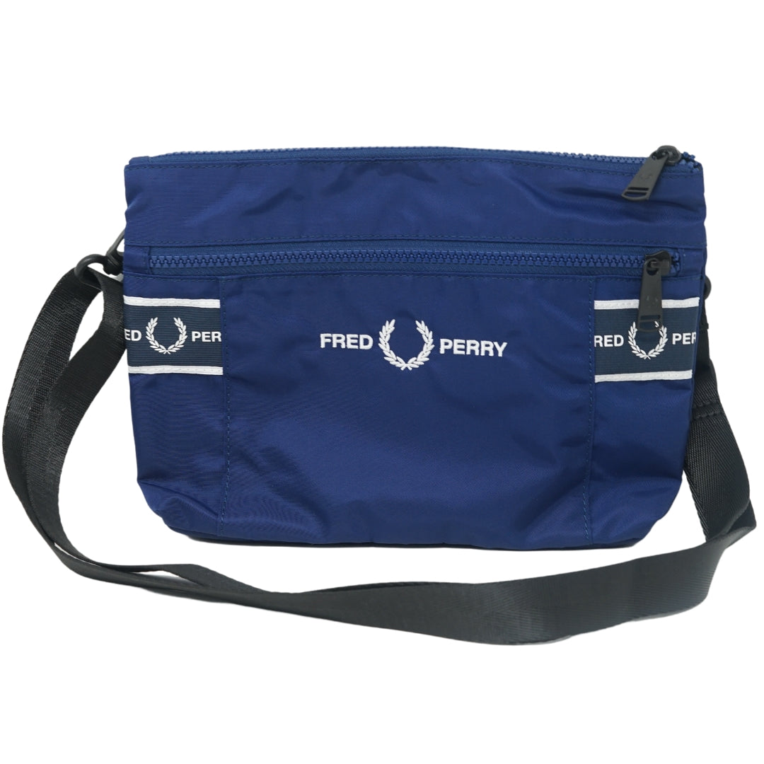 Fred Perry Graphic Tape French Navy Satchel - XKX LONDON