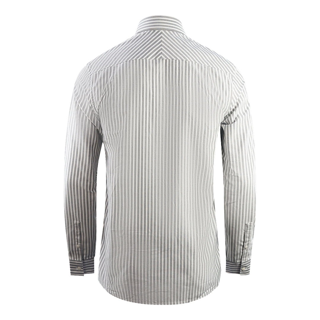 Fred Perry Casual Striped Navy Blue Oxford Shirt - XKX LONDON
