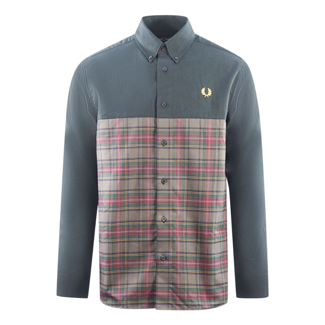 Fred Perry Tartan Panel Black Casual Shirt Fred Perry