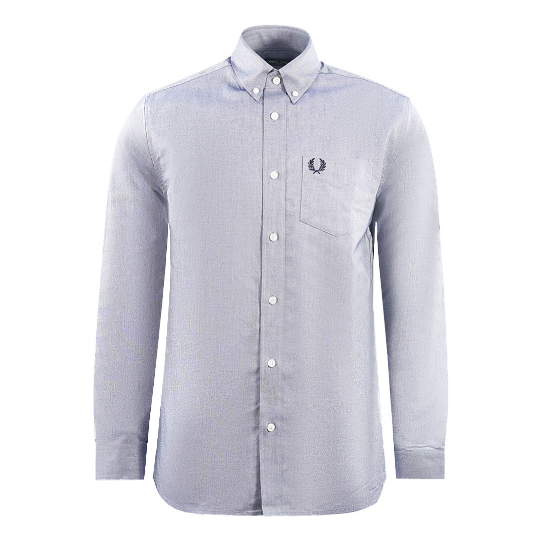 Fred Perry Oxford Mid Blue Casual Shirt - XKX LONDON