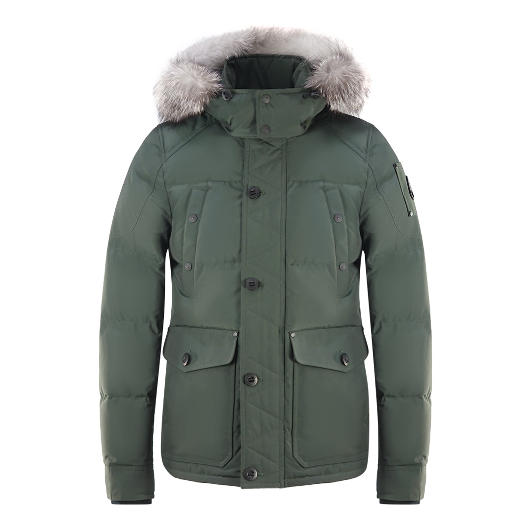 Moose Knuckles Round Island Can Army Bomber Down Jacket