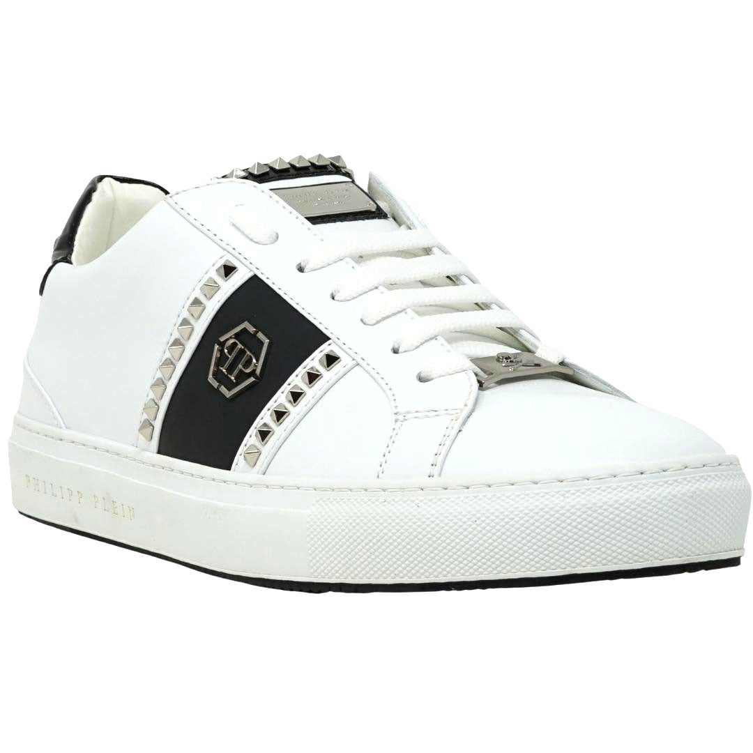 Philipp Plein MSC1482 0102 "Brooks" White Sneakers - XKX LONDON