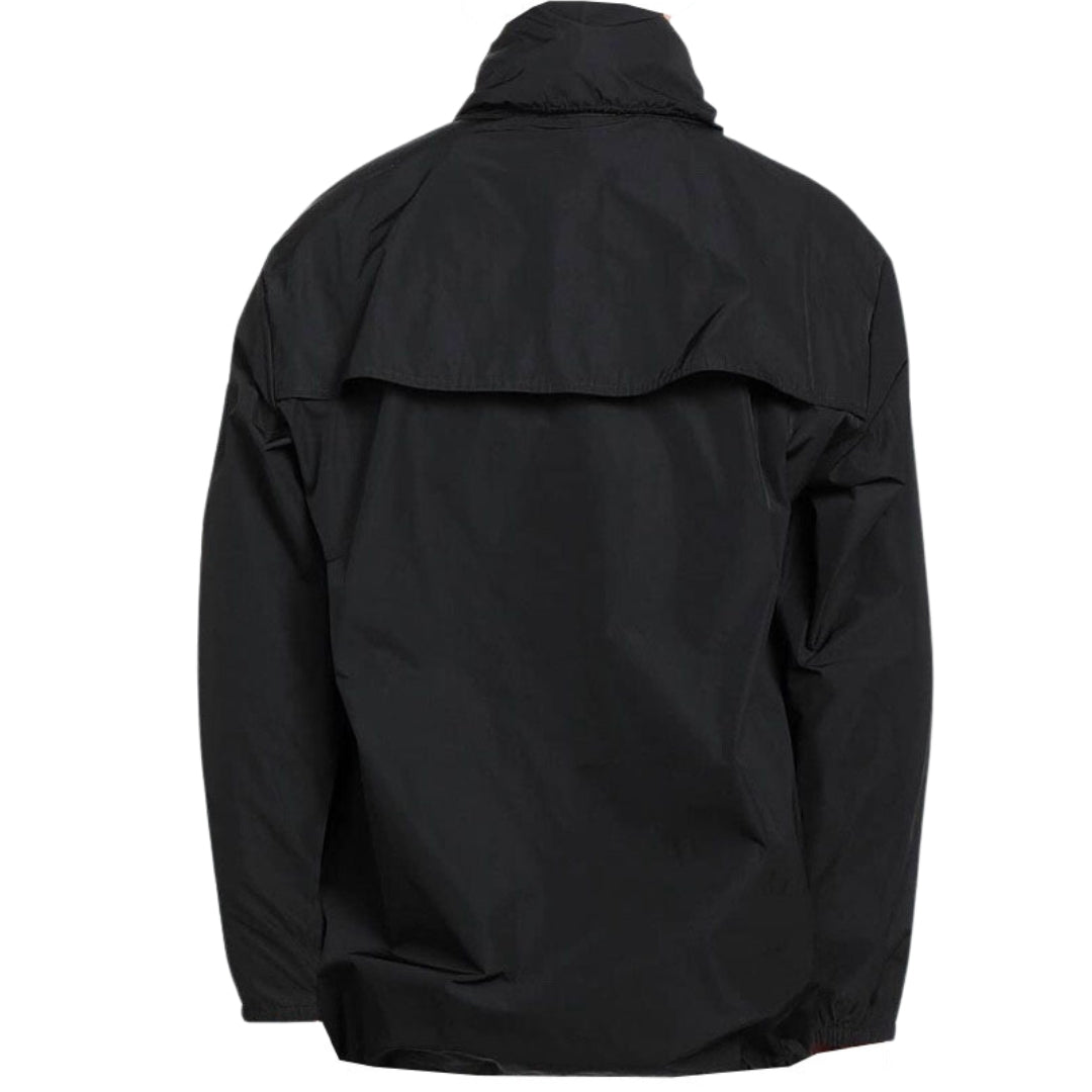 Off-White Taped Central Zip Black Windbreaker Jacket Off White