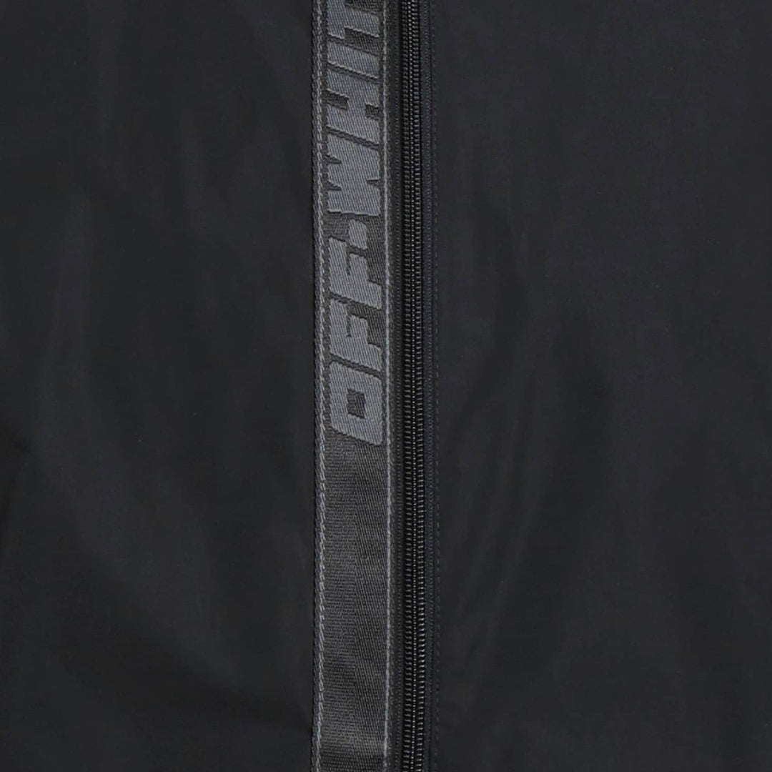Off-White Taped Central Zip Black Windbreaker Jacket Off White