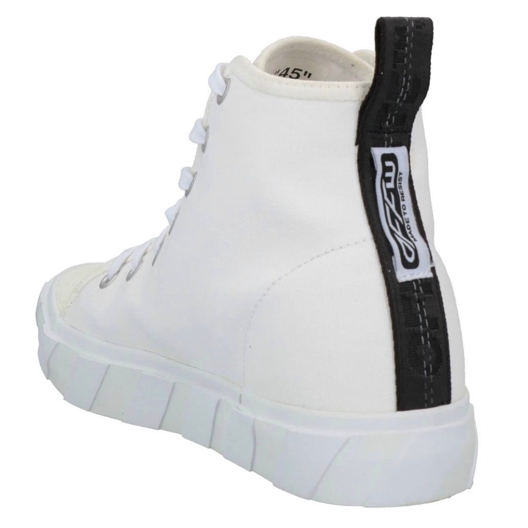 Off-White Mid Top Vulcanized Canvas White Sneakers Off-White