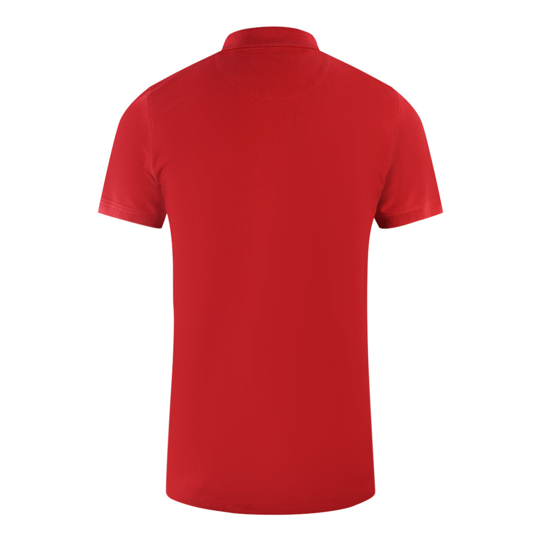 Aquascutum Branded Sleeve Red Polo Shirt Aquascutum