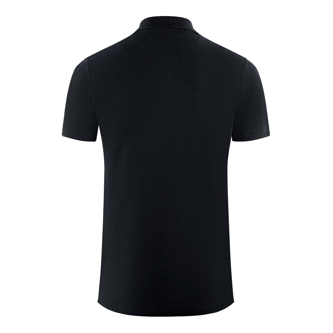 Aquascutum Branded Sleeve Black Polo Shirt Aquascutum