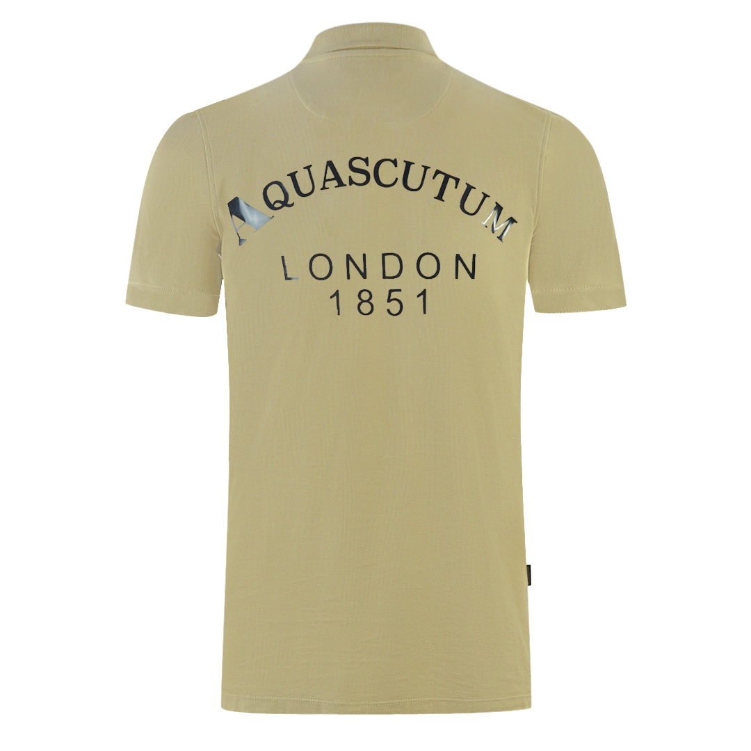 Aquascutum London 1851 Beige Polo Shirt Aquascutum