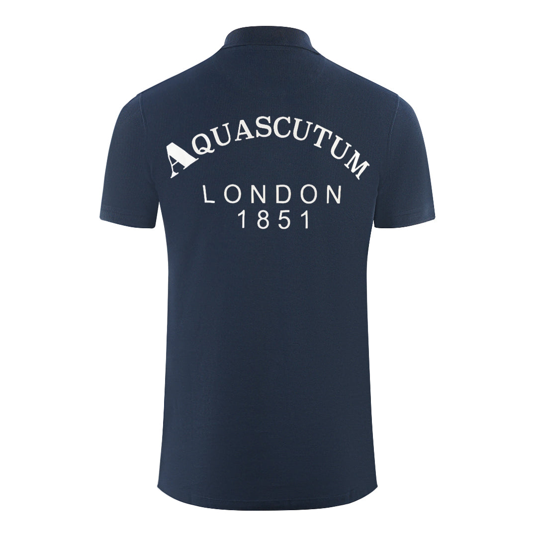 Aquascutum London 1851 Navy Blue Polo Shirt