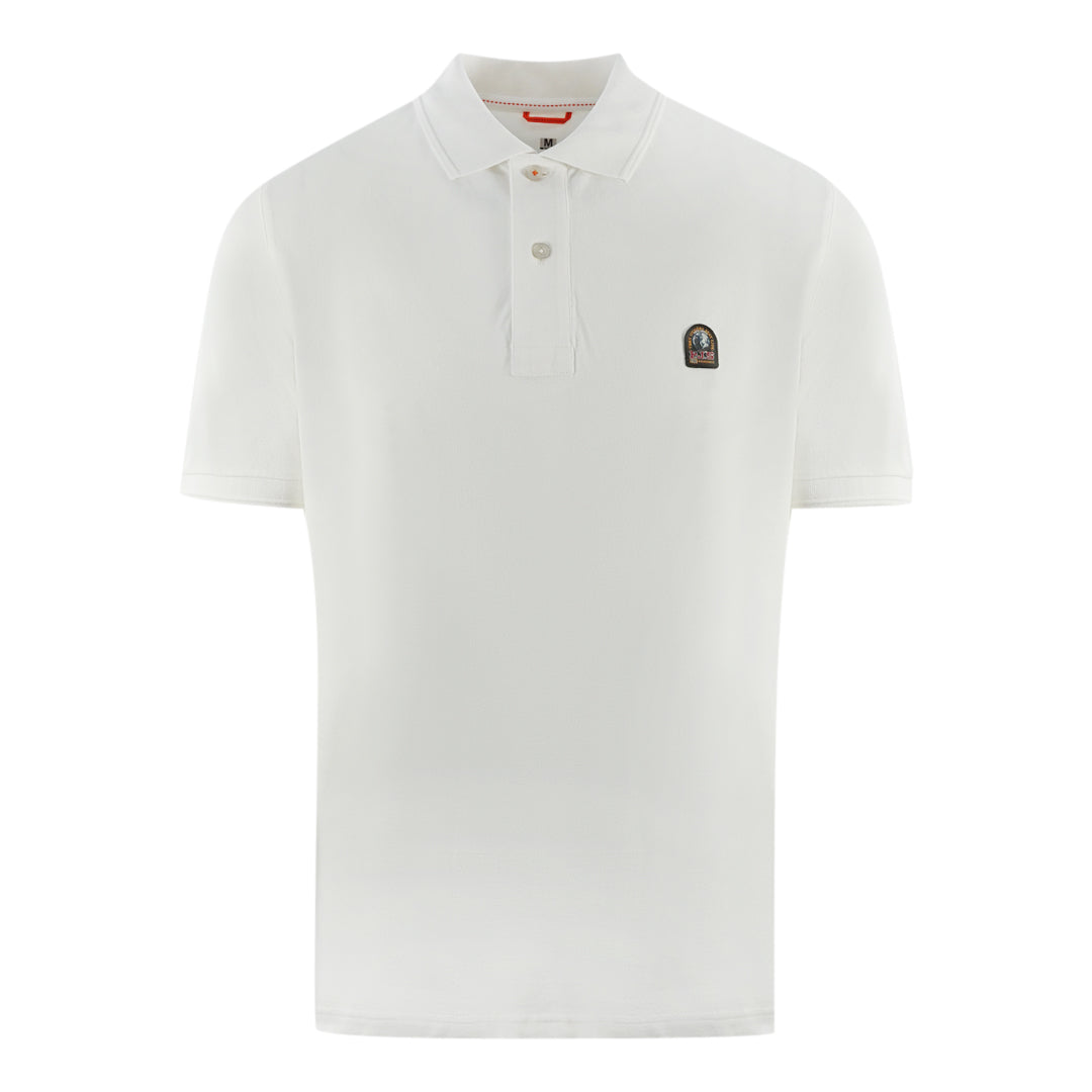 Parajumpers Patch Polo Patch Logo Off White Polo Shirt Parajumpers