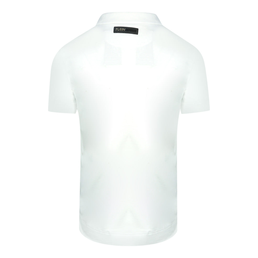Plein Sport Tiger Slash Logo White Polo Shirt Philipp Plein Sport