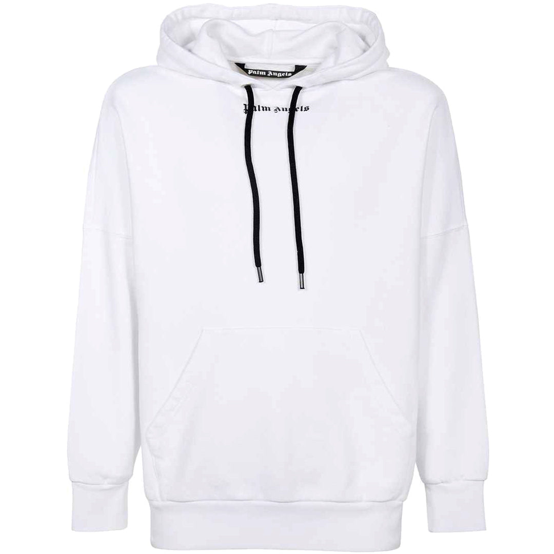 Palm Angels Classic Logo White Oversized Hoodie