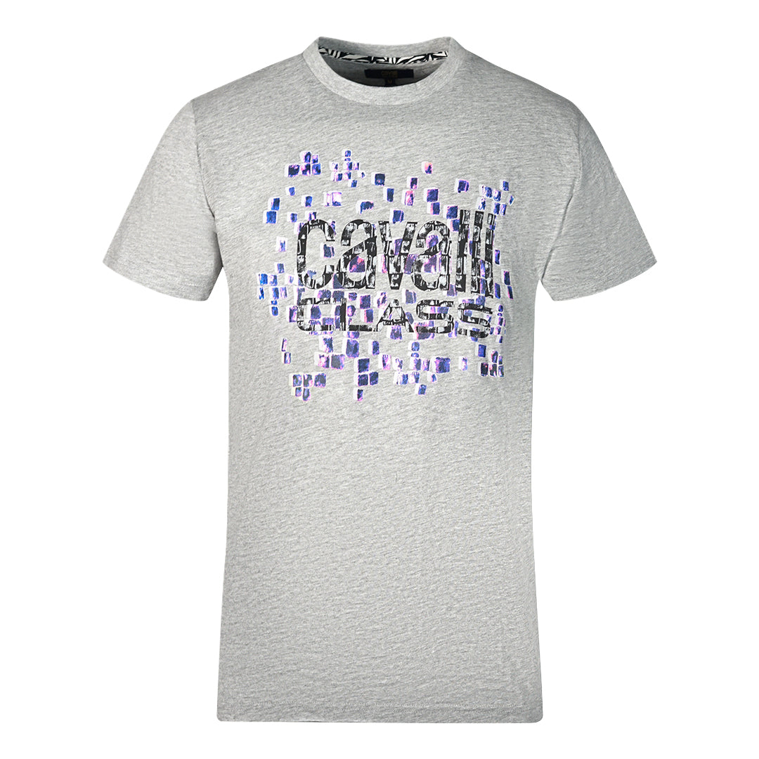 Cavalli Class Scales Design Logo Grey T-Shirt