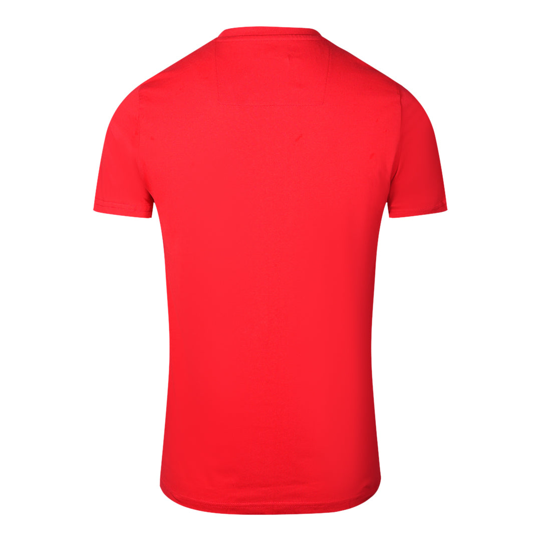 Cavalli Class Leopard Print Silhouette Red T-Shirt