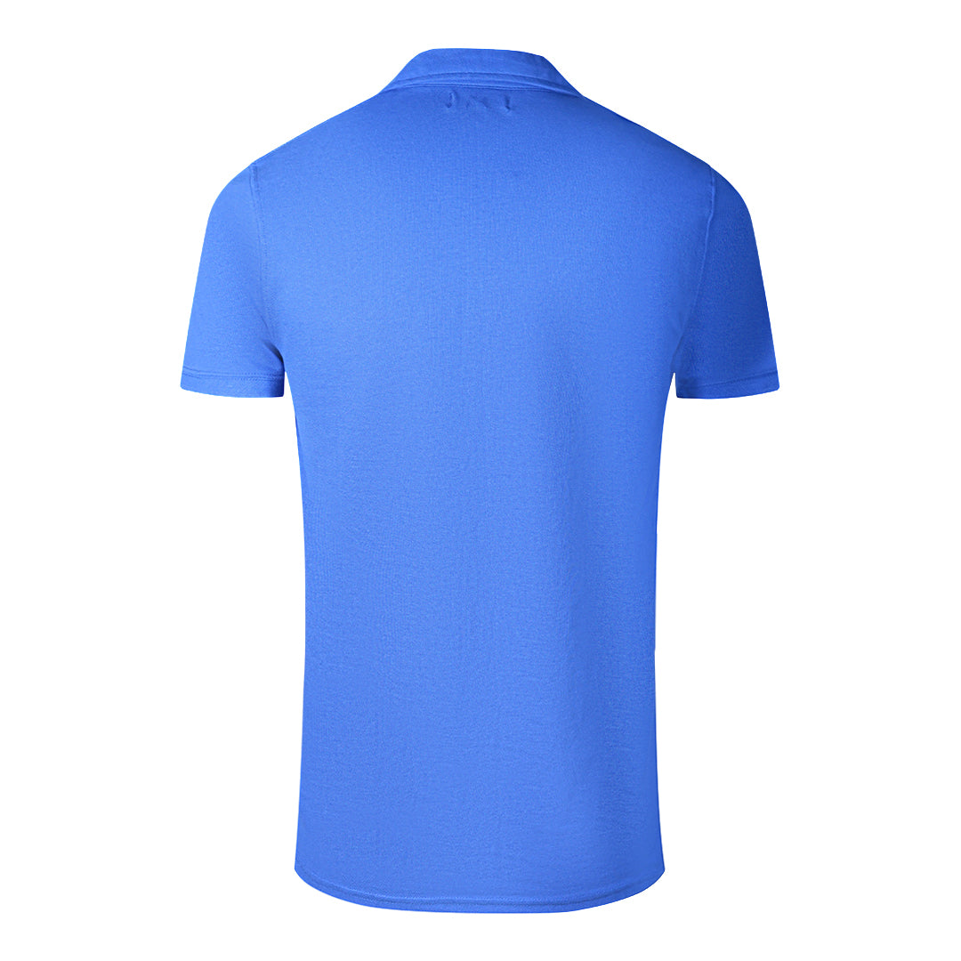 Cavalli Class Brand Logo Blue Polo Shirt