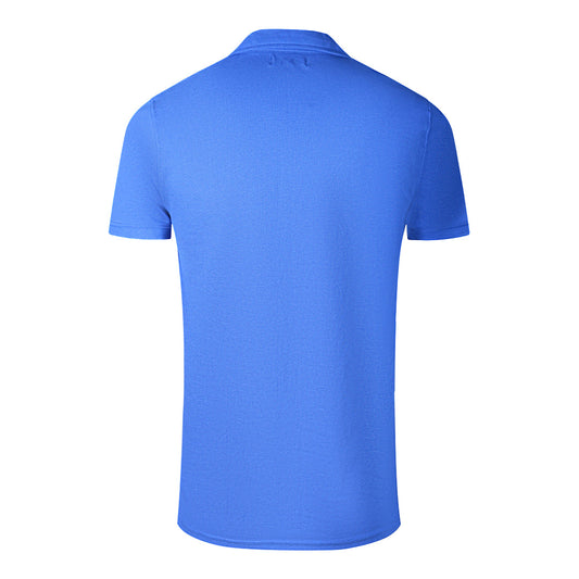 Cavalli Class Twinned Tipped Collar Blue Polo Shirt