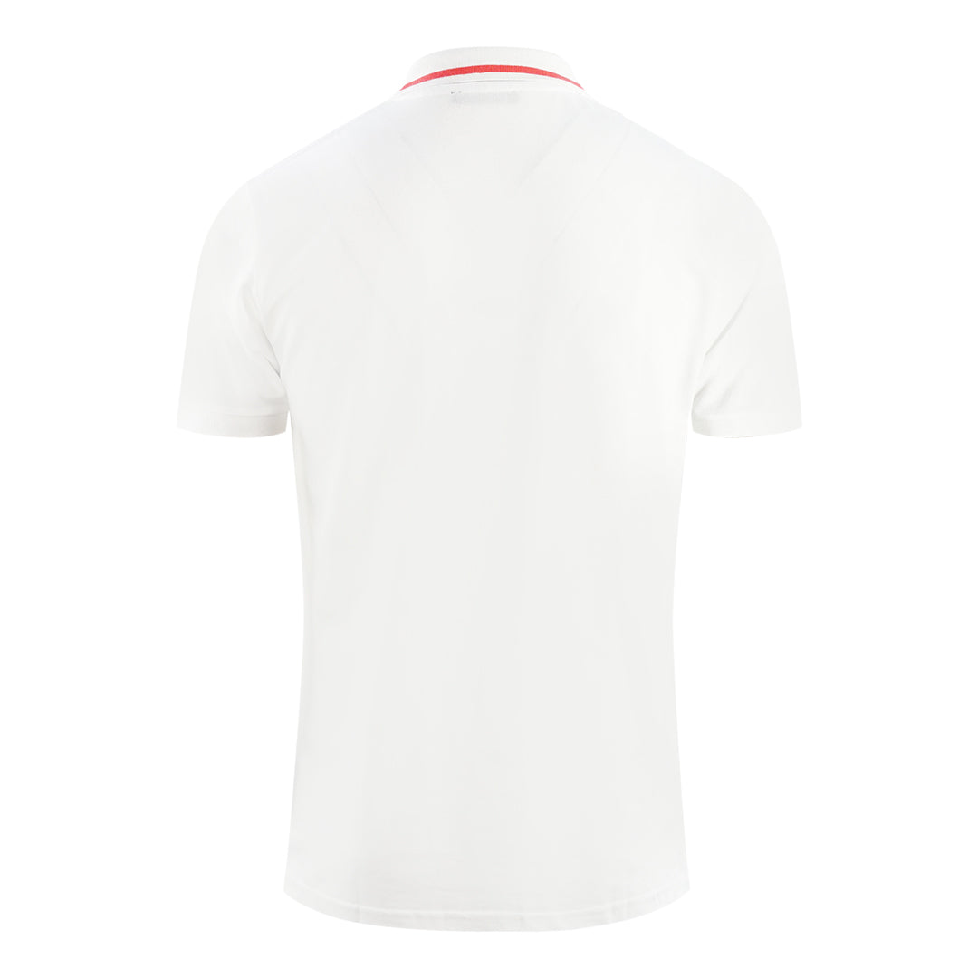 Cavalli Class Circular Snake Logo White Polo Shirt - XKX LONDON