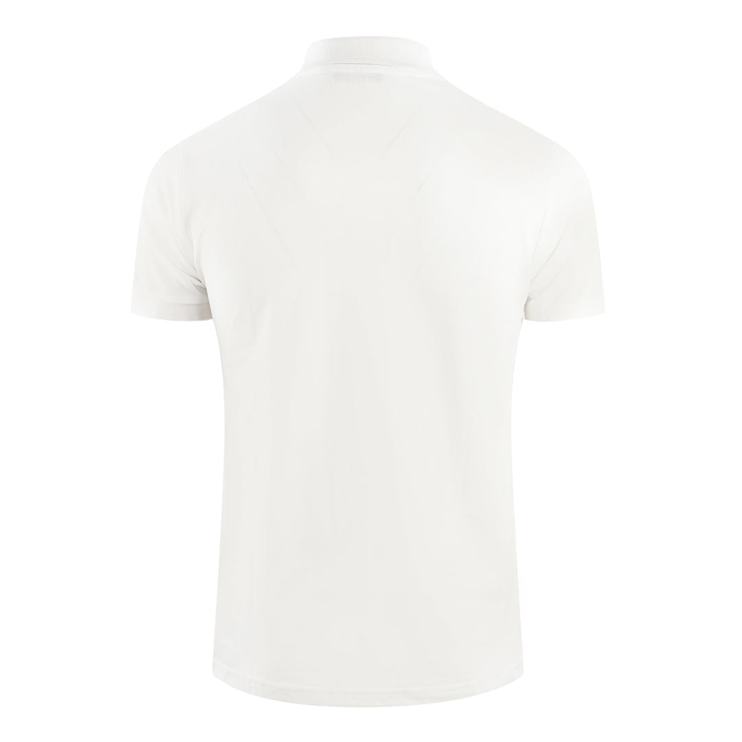 Cavalli Class Bold Brand Logo White Polo Shirt - XKX LONDON