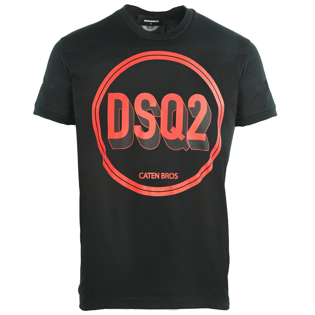 Dsquared2 Cool Fit DSQ2 Circle Logo Black T-Shirt Dsquared2