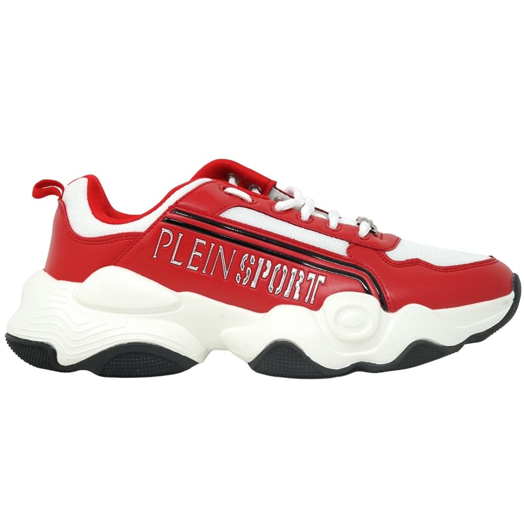 Plein Sport Bold Brand Logo Red Sneakers