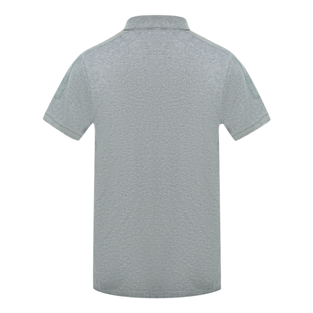 Lyle & Scott Grey Fabric Mix Polo Shirt Lyle & Scott