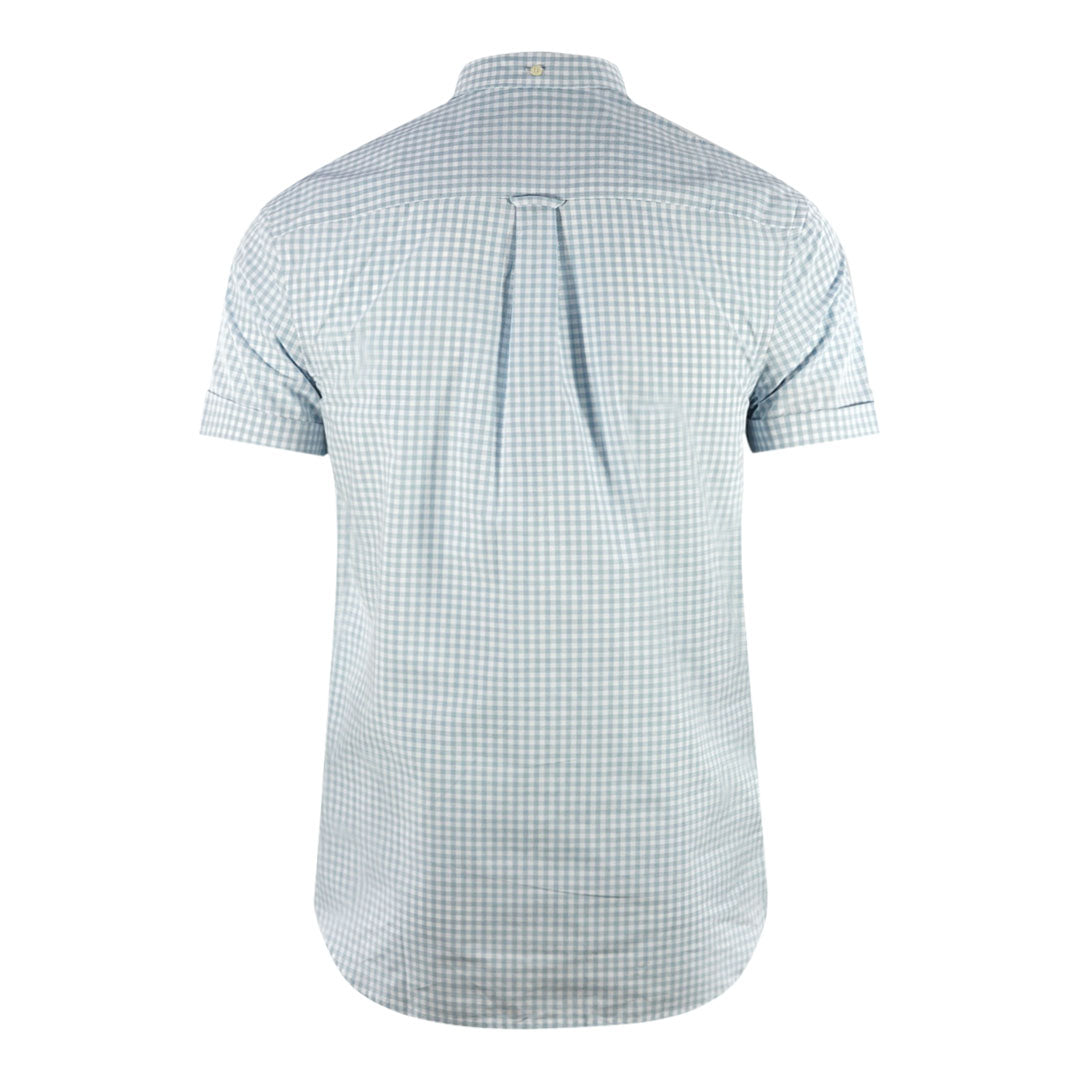 Lyle & Scott Blue Short Sleeved Casual Gringham Shirt - XKX LONDON